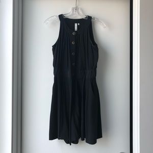 Anthropologie Sine 100% Silk Black Romper